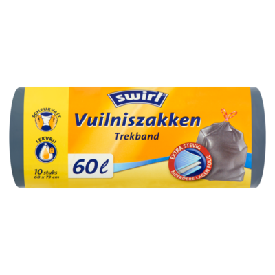 Swirl Vuilniszakken Trekband 60 L